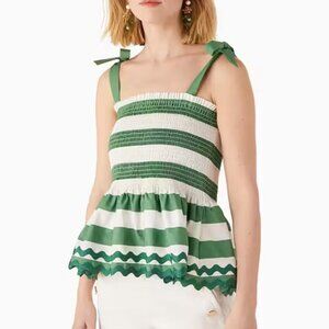 Kate Spade Beach Time Stripe Smocked Top